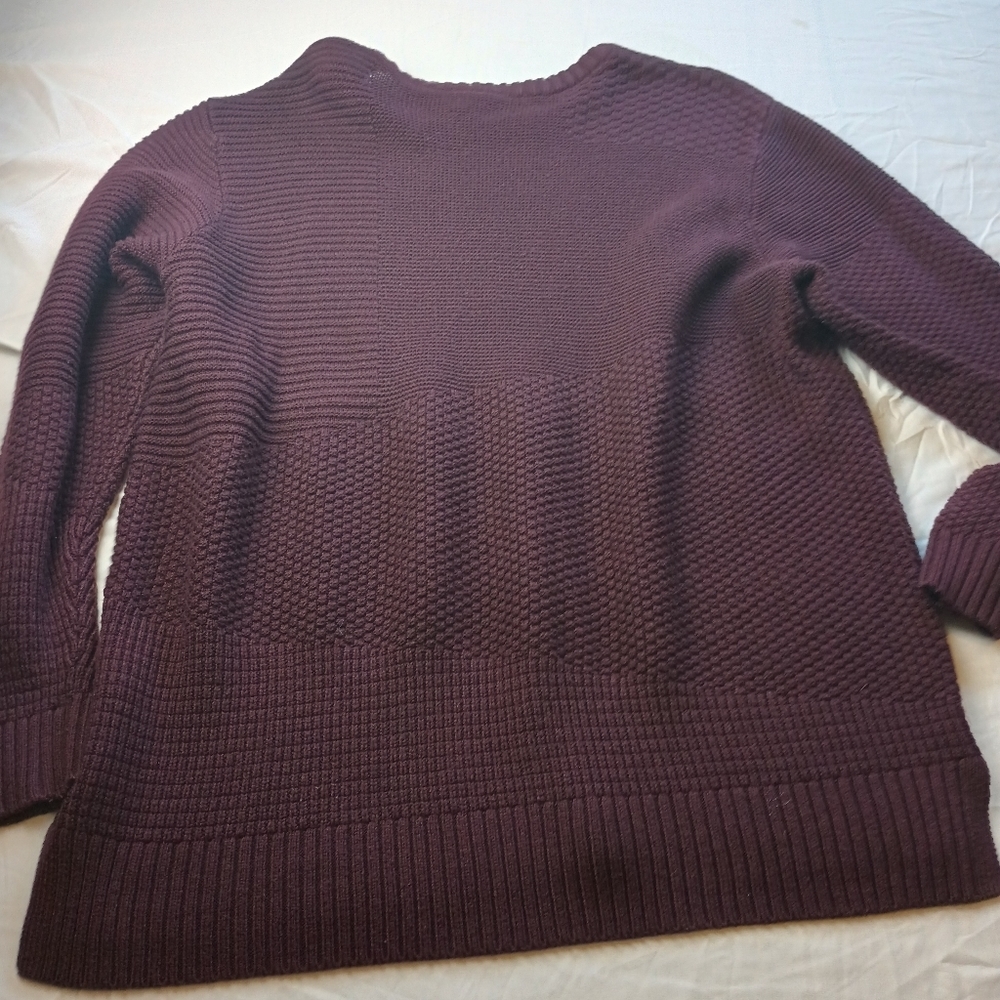 Women’s Oversized H&M Crewneck Knit Sweater Purple pullover, size XL